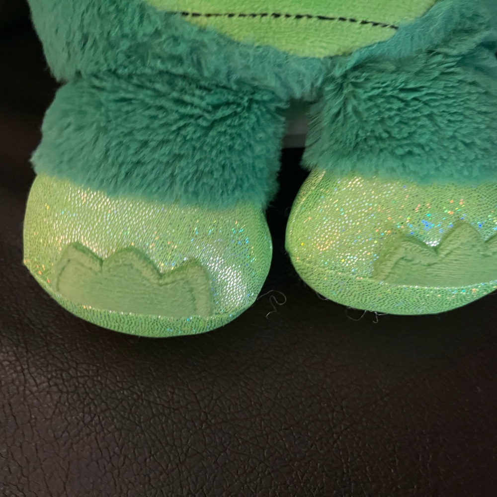 Vintage Plush Green Dragon Star Belly Nightlight Stuffed Toy - Picture 3 of 15